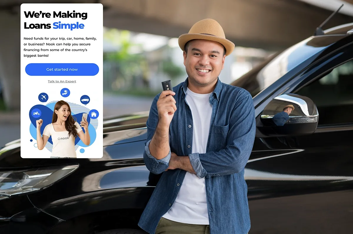 A new car bought with a Nook auto loan in the Philippines